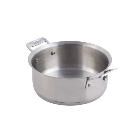 Bon Chef Cucina Casserole Pot W/ Lid, Ind Btm, 8 5/8"Dia X 4 1/4"H, 2 Sq Hndls, 3 Qt 60000